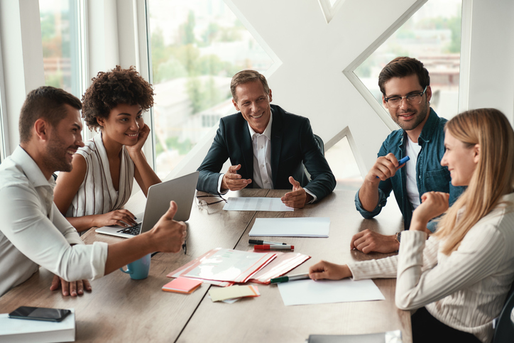 A Company Meeting Discussing Productivity