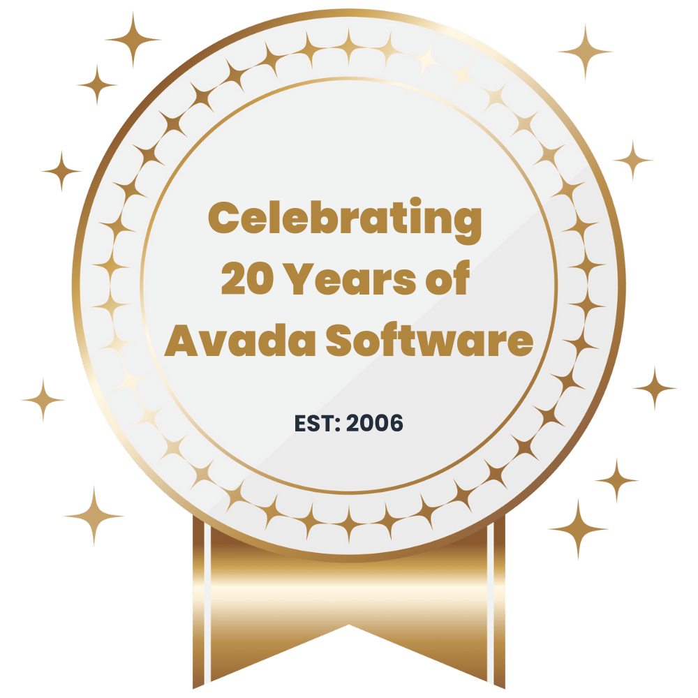 Avada 20 Year Celebration Badge